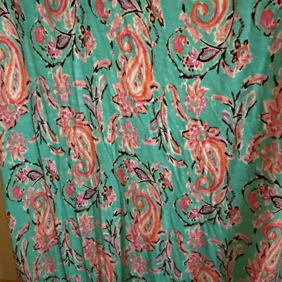 Ellen Tracy Sleeveless Paisley Dress | Size Large | Keyhole Back - Picture 3 of 11